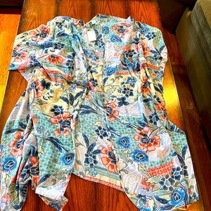 Floral maternity bathing suit cover up
